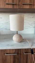 Pied de lampe en marbre + abat-jour avec lampe, Maison & Meubles, Enlèvement, Comme neuf