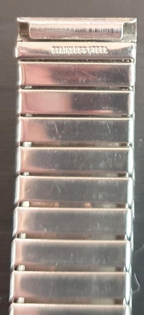 Rekbare horlogeband van roestvrij staal van 16 mm, Bijoux, Sacs & Beauté, Bracelets, Comme neuf, Acier, Argent, Enlèvement ou Envoi