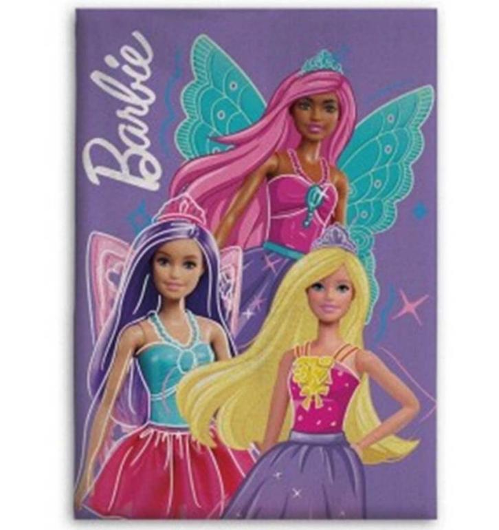 Barbie Fleece Deken - De Film, Kinderen en Baby's, Kinderkamer | Beddengoed, Nieuw, Deken of Dekbed, Paars, Meisje, Ophalen of Verzenden