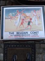 MAGNIFIQUE AFFICHE ENCADRÉE ZEEBRUGGE SUR LA CÔTE BELGE, Enlèvement, Comme neuf