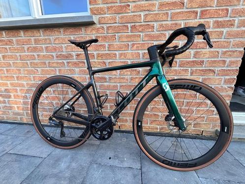 Scott addict met aerostuur, carbon wielen en powermeter, Fietsen en Brommers, Fietsen | Racefietsen, Zo goed als nieuw, Heren