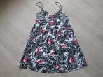 C&A zwart/witte jurk met roze kolibri  vogel maat 42, Kleding | Dames, Jurken, Zwart, Maat 42/44 (L), Ophalen of Verzenden, Knielengte