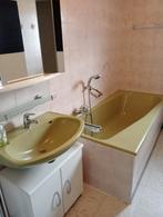 Retro bad en lavabo groen, Huis en Inrichting, Ophalen, Zo goed als nieuw