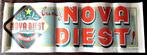Papieren reclame voor NOVA-bier Diest, Verzamelen, Biermerken, Gebruikt, Ophalen of Verzenden