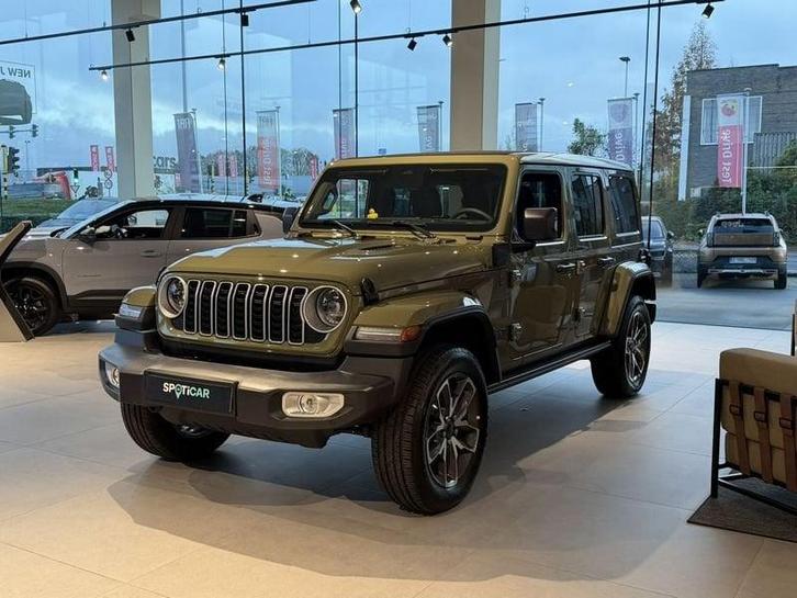 Jeep Wrangler Unlimited 4xe PHEV Sahara AT8 4X4, Auto's, Jeep, Bedrijf, Te koop, Wrangler, Adaptieve lichten, Airbags, Android Auto