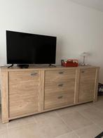 Dressoir 220cm houtimitatie, 200 cm ou plus, Avec tablette(s), Comme neuf, Enlèvement