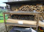 2 Tables de jardin en bois plus 2 petit banc, Ophalen, Gebruikt, Hout