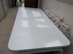 Witte tafel, Huis en Inrichting, Tafels | Eettafels, Ophalen, Gebruikt, 50 tot 100 cm, Vijf personen of meer