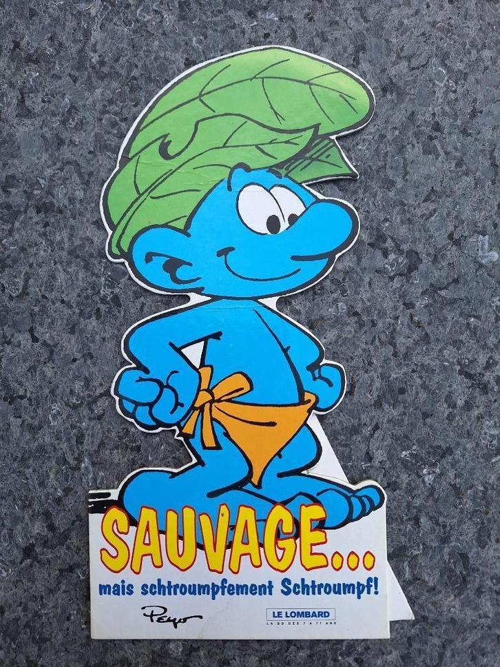 Peyo Smurfen Schtroumpfs - Display Silhouette (1998), Verzamelen, Stripfiguren, Gebruikt, Overige typen, Smurfen, Ophalen of Verzenden