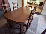 eiken tafel met 6 stoelen uittrekbaar, Ophalen
