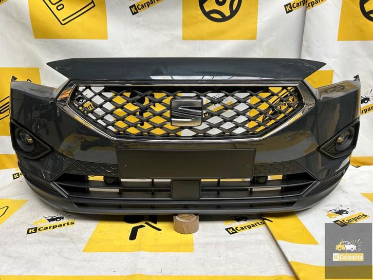 Voorbumper Seat Tarraco 5FJ807221 LC7Q Delfin Grey 6xPDC, Auto-onderdelen, Carrosserie, Bumper, Seat, Voor, Gebruikt