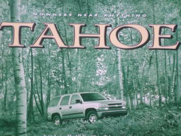 Chevrolet Tahoe 2000 Brochure beschikbaar voor biedingen