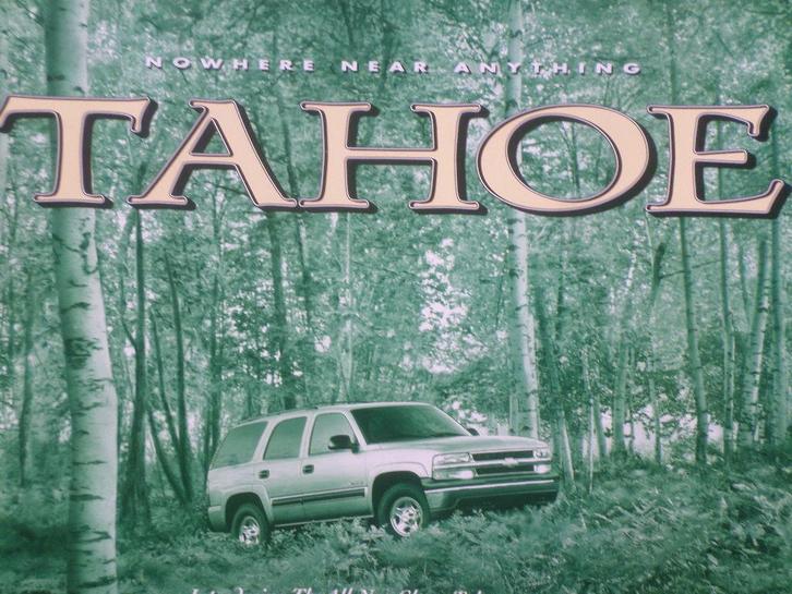 Chevrolet Tahoe 2000 Brochure, Boeken, Auto's | Folders en Tijdschriften, Chevrolet, Ophalen of Verzenden