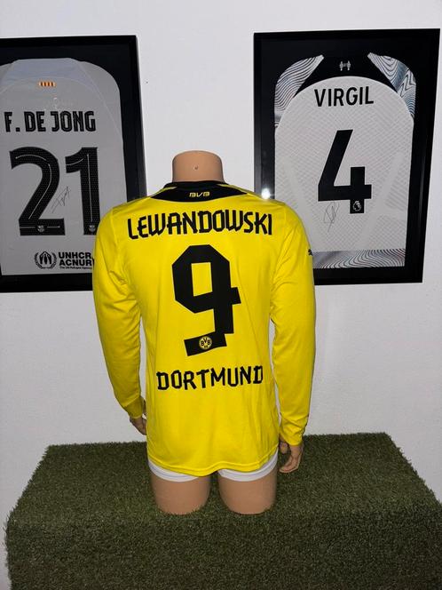 Borussia Dortmund thuisshirt 2013-2014 Lewandowski, Sport en Fitness, Voetbal, Zo goed als nieuw, Shirt, Maat M, Verzenden