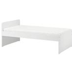 IKEA SLÄKT Cadre de lit avec sommier à lattes, blanc 90x200, Huis en Inrichting, Slaapkamer | Bedden, Ophalen, Zo goed als nieuw