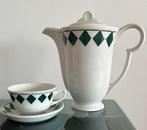 Vintage servies wit / groen OV, Huis en Inrichting, Ophalen