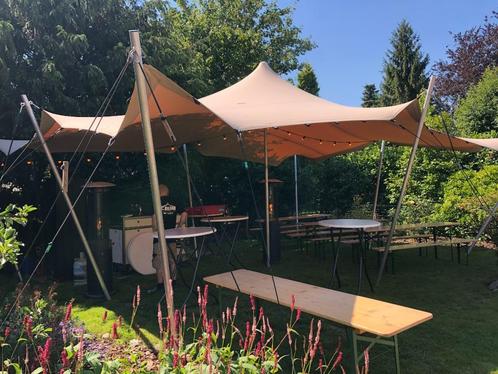 Stretchtent Feesttent Partytent 8x6mtr, Tuin en Terras, Partytenten, Gebruikt, Overige typen, 2 meter of meer, 8 meter of meer