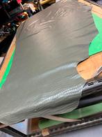 Soldaat groen italiaans halve huid 1.2mm soepel kroko A-259, Ophalen of Verzenden, Groen