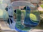 Zware glazen glashanger middenlijn 30 cm, Antiek en Kunst, Ophalen of Verzenden