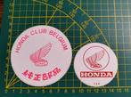 Lot 2x Stickers Honda Motoren/Bromfietsen oud logo - Belgium, Verzamelen, Ophalen of Verzenden