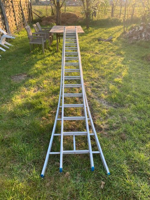 Solide 2 delige trapladder 2x17 treden, Doe-het-zelf en Bouw, Ladders en Trappen, Ladder, Ophalen