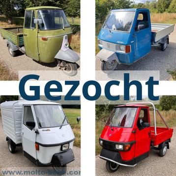 Gezocht: Piaggio Ape 50 P501 601 MP 500 TM P703 Tuktuk beschikbaar voor biedingen