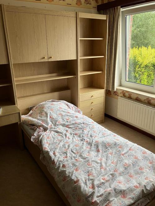 Volledige 1 persoons slaapkamer, Huis en Inrichting, Slaapkamer | Complete slaapkamers, Gebruikt, Eenpersoons, Ophalen