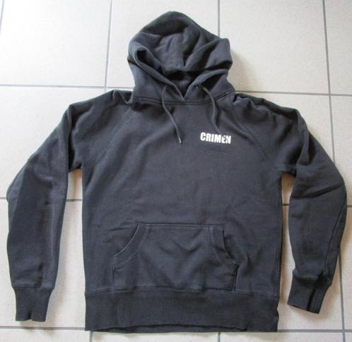 Hoodie "Crimen" zwart met witte logo’s maat L - OPRUIM, Kleding | Dames, Truien en Vesten, Gedragen, Maat 42/44 (L), Zwart, Ophalen of Verzenden