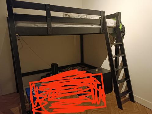 Lit mezzanine 140 cm, Huis en Inrichting, Slaapkamer | Stapelbedden en Hoogslapers, Gebruikt, Hoogslaper, 140 cm, 200 cm, Tweepersoons