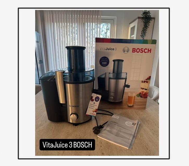 Bosch sapcentrifuge rvs (Slechts één keer gebruikt), Electroménager, Extracteurs de jus, Comme neuf, Presse-agrumes, Enlèvement ou Envoi