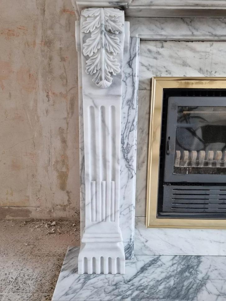 Schouw carrara marmer, Huis en Inrichting, Haarden, Zo goed als nieuw, Ophalen