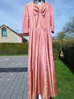 Robe longue vintage de cérémonie T38 aumônière assortie, Comme neuf, Taille 38/40 (M), Rose, Enlèvement ou Envoi