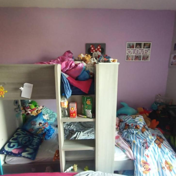 lit superposé enfant, Kinderen en Baby's, Kinderkamer | Stapelbedden en Hoogslapers, Zo goed als nieuw, Stapelbed, Ophalen