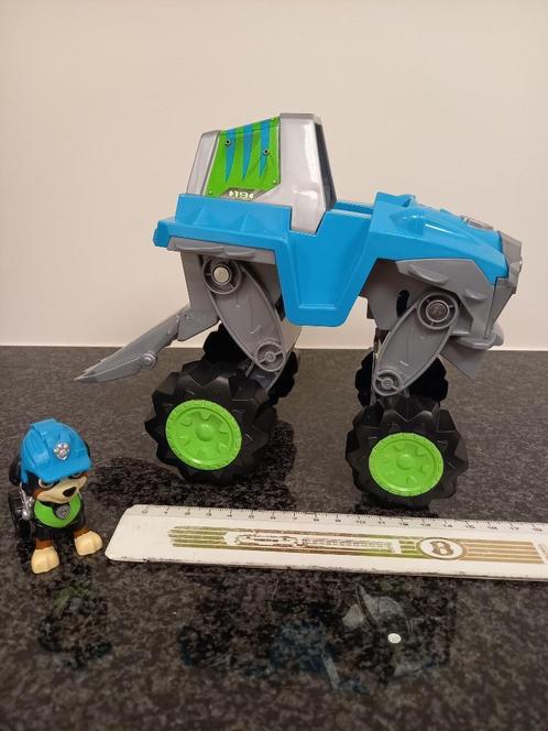 Paw patrol Rex met voertuig, Kinderen en Baby's, Speelgoed | Actiefiguren, Zo goed als nieuw, Ophalen