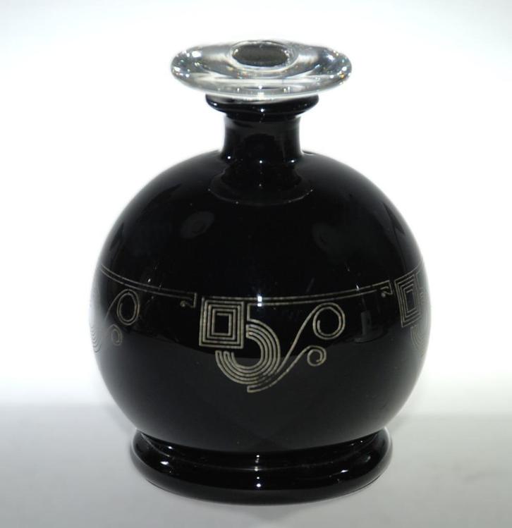 Val Saint Lambert - Flacon 'Ébène' - VSL - Val St Lambert, Antiquités & Art, Antiquités | Verre & Cristal, Enlèvement ou Envoi