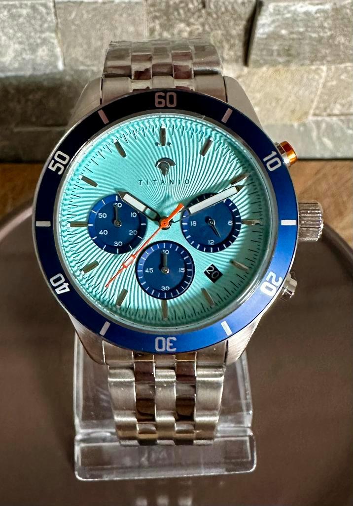 CHRONO SPORTS TITANIO AGRIPPA  VAUT499€! 💯%NOUVEAU !, Bijoux, Sacs & Beauté, Montres de sport, Neuf, Enlèvement ou Envoi