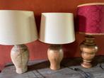 3 tafellampen met houten voet, Maison & Meubles, Lampes | Lampes de table, Enlèvement, Utilisé