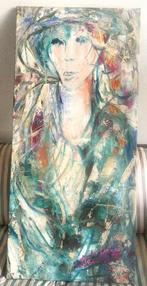 GROOT - Artistiek - Portret vrouw - ca. 2000 - gesigneerd ?, Ophalen of Verzenden