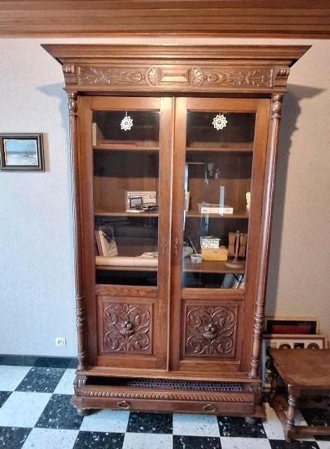 Antieke Mechelse boekenkast of servieskast, Antiek en Kunst, Antiek | Meubels | Kasten, Ophalen