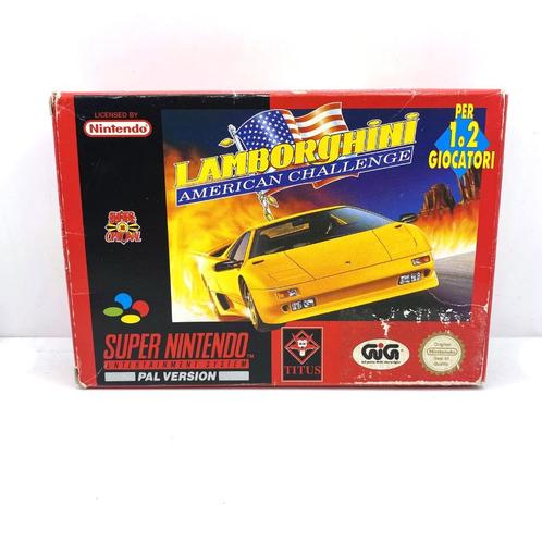 Lamborghini American Challenge Super Nintendo, Consoles de jeu & Jeux vidéo, Jeux | Nintendo Super NES, Utilisé, Enlèvement ou Envoi