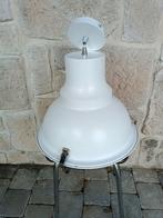 Suspension blanche luminaire style industriel, Maison & Meubles, Lampes | Suspensions, Enlèvement, Utilisé, Moins de 50 cm, Métal