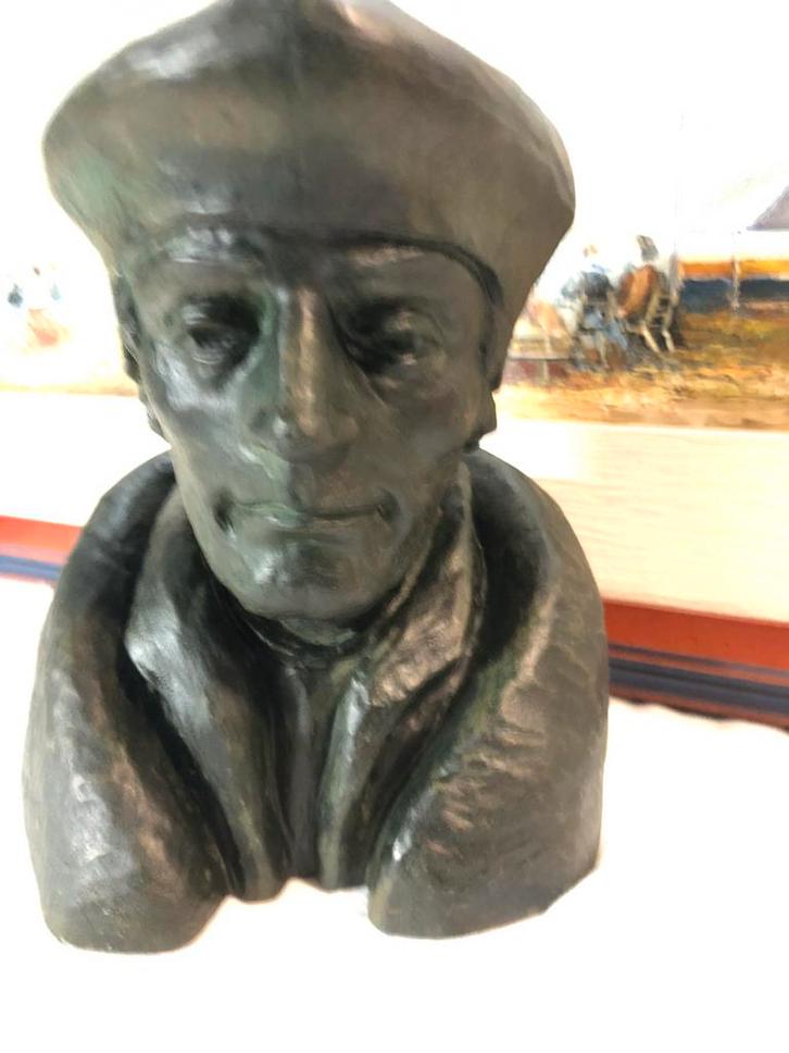 ERASMUS berld door Jan Antheunis  gedigneerd, Antiek en Kunst, Kunst | Beelden en Houtsnijwerken, Ophalen of Verzenden