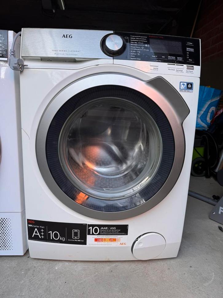 Wasmachine AEG 7000 Prosteam 10kg + Sharp warmtepomp 10kg, Elektronische apparatuur, Wasmachines, Zo goed als nieuw, Ophalen