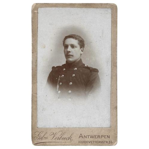 CDV Belgisch soldaat - Antwerpen, Verzamelen, Militaria | Algemeen, Landmacht, Foto of Poster, Ophalen of Verzenden
