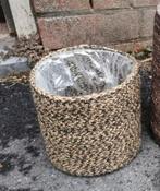 Plantenbak plantenmand bloempot cache-pot 18 cm hoog., Tuin en Terras, Bloempotten, 25 tot 40 cm, Overige materialen, Rond, Nieuw