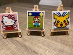 Pixelfiguren op schilderezels. Mario bross enzovoort, Ophalen, Nieuw, Knutselen