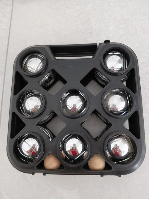 8 petanque ballen OBUT in draagtas + 2 cochonnets, Sport en Fitness, Bowlen, Zo goed als nieuw, Bal, Ophalen of Verzenden