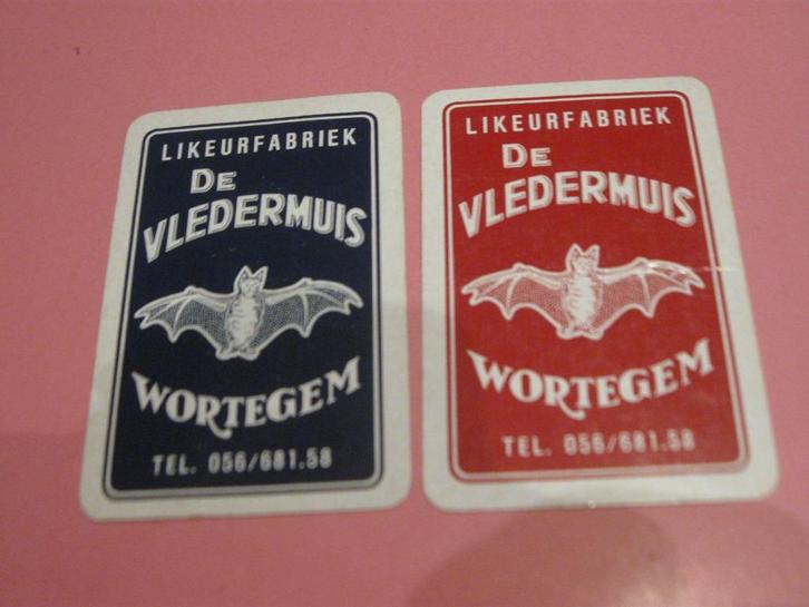 oude speelkaarten Likeurfabriek De Vledermuis Wortegem (189), Verzamelen, Speelkaarten, Jokers en Kwartetten, Zo goed als nieuw