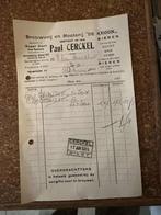 document bouwerij Paul Cerckel 1939 Diest, Verzamelen, Ophalen of Verzenden, Gebruikt, Overige typen, Overige merken