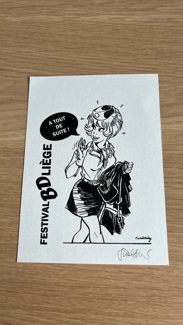 Ex-libris signé Walthéry Natacha, Enlèvement ou Envoi, Neuf